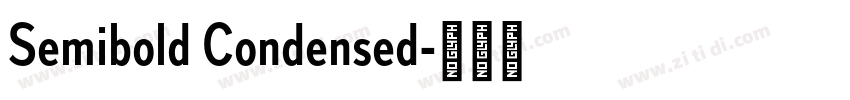Semibold Condensed字体转换